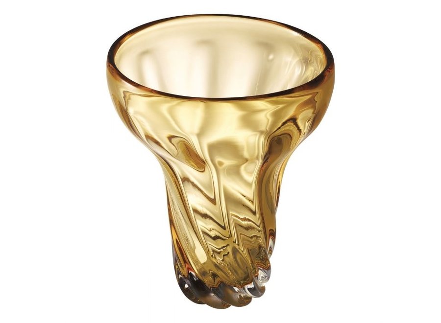 Vase 'Angelina' - Yellow glass