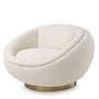 Chaise pivotante 'Bollinger'- Bouclé cream