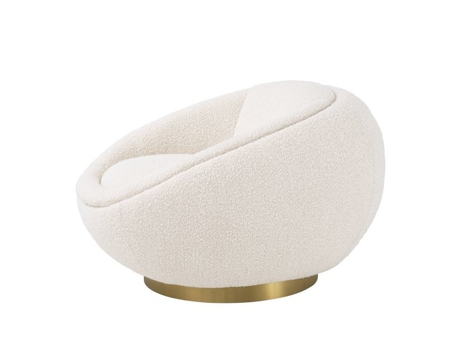 Chaise pivotante 'Bollinger'- Bouclé cream