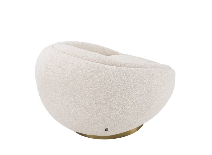 Chaise pivotante 'Bollinger'- Bouclé cream