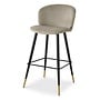 Tabouret de bar 'Volante' -Roche beige velvet