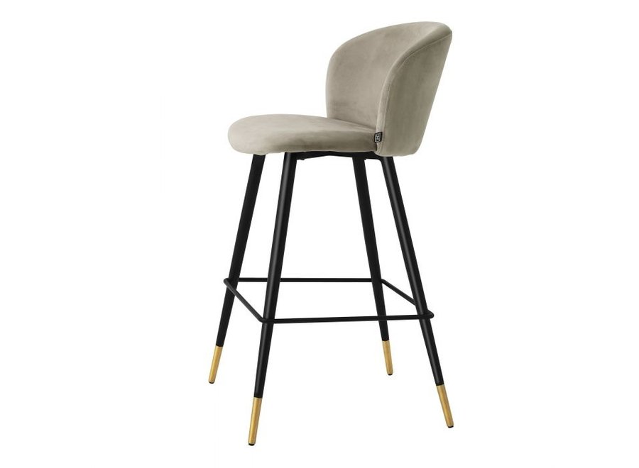 Bar stool 'Volante' - Roche beige velvet