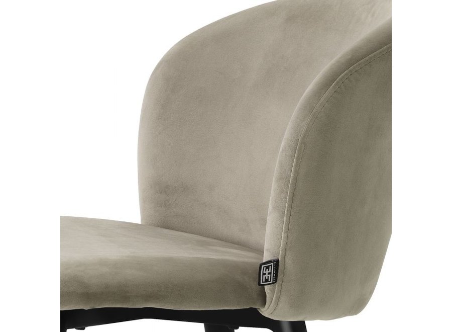 Bar stool 'Volante' - Roche beige velvet