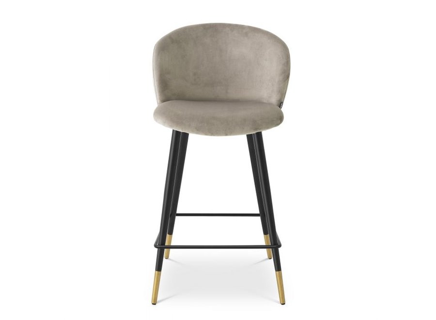 Counter stool 'Volante' - Roche beige velvet