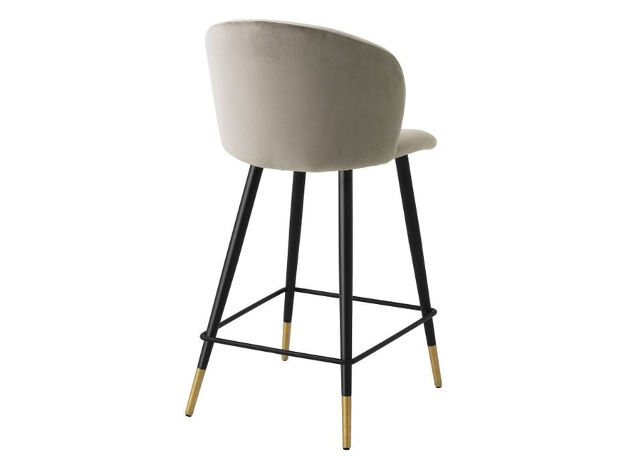 Tabouret de comptoir 'Volante' - Roche beige velvet