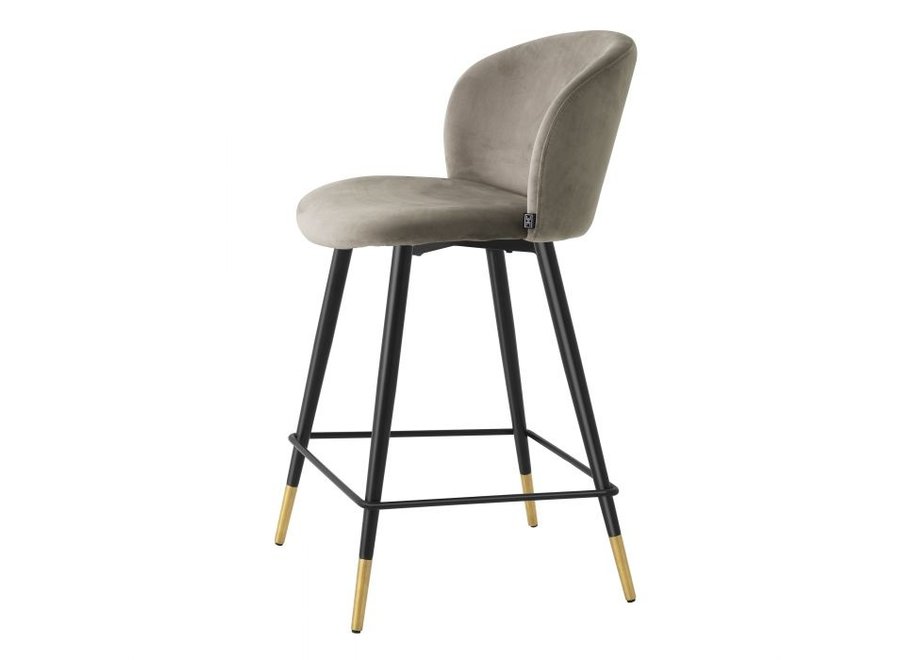 Counter stool 'Volante' - Roche beige velvet