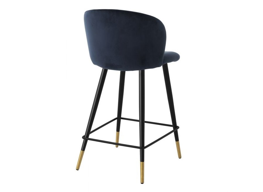 Counter-Stuhl 'Volante' - Savona midnight blue velvet