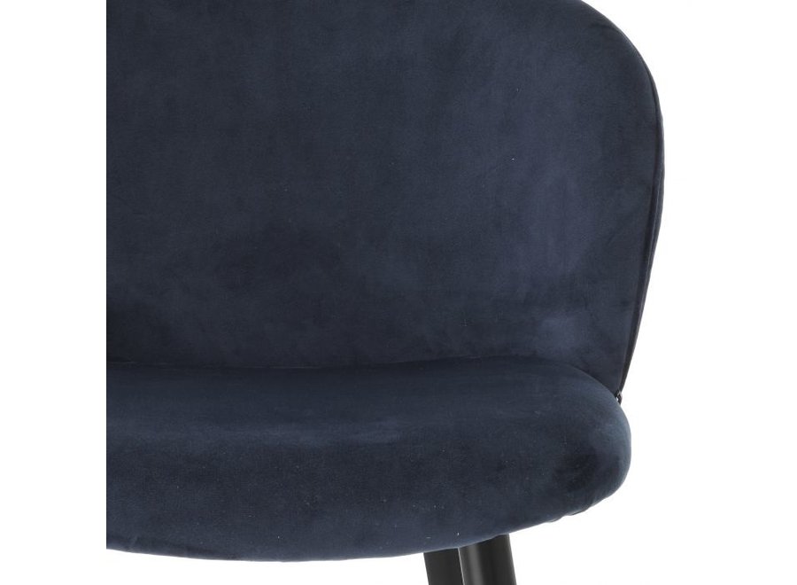 Tabouret de comptoir 'Volante' - Savona midnight blue velvet