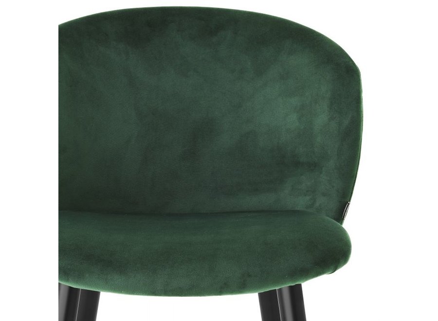 Tabouret de bar 'Volante' - Roche dark green velvet