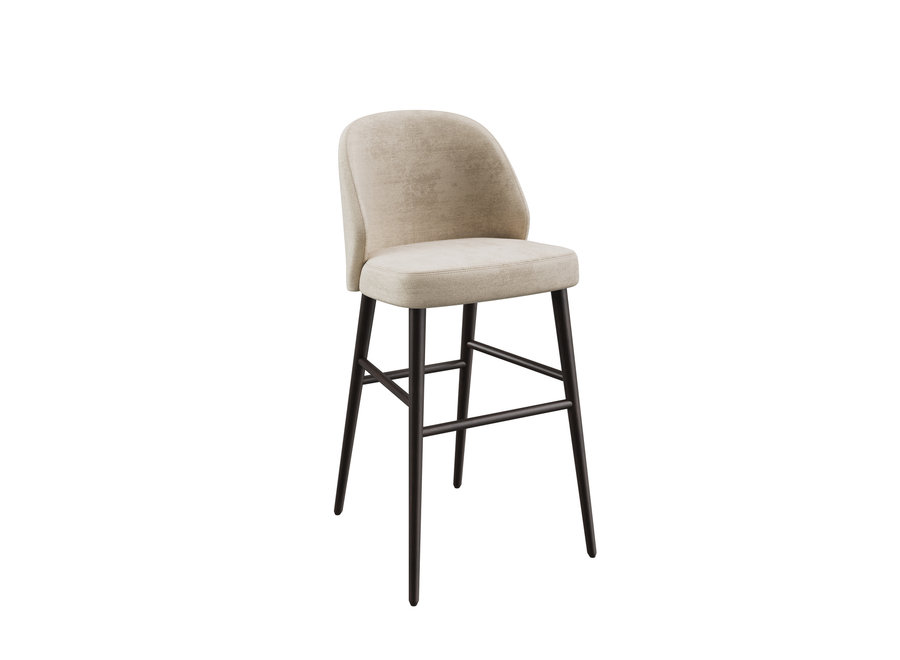 Tabouret de comptoir 'Verge' - Milton Fabric Beige