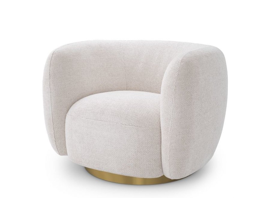 Swivel armchair Roxy - Lyssa off-white
