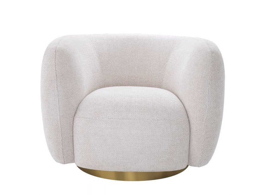 Swivel armchair 'Roxy' - Lyssa off-white