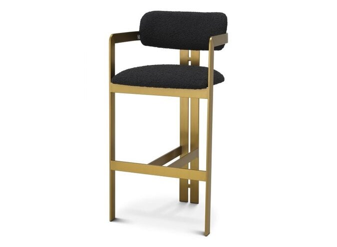 Tabouret de bar Donato - Bouclé black