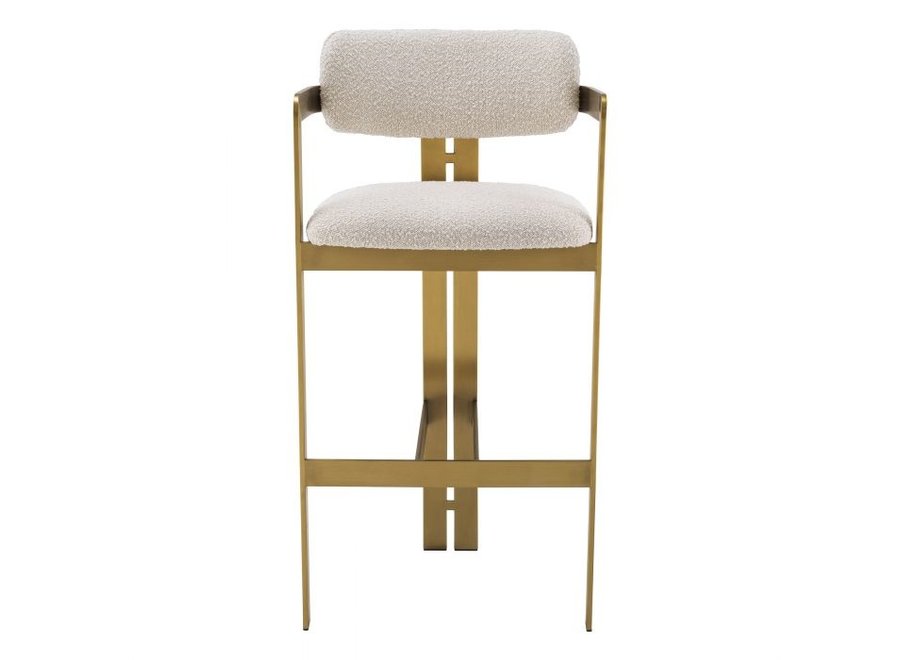 Bar chair 'Donato' - Bouclé cream