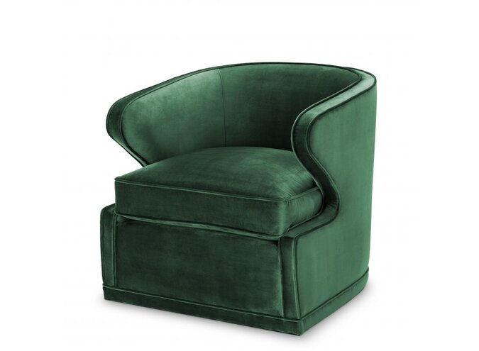 Swivel chair Dorset - Roche green velvet