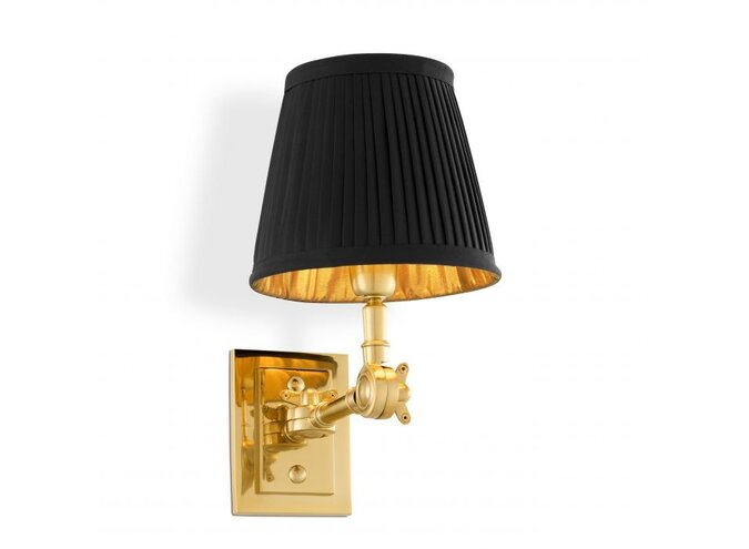 Lampe murale Wentworth - Single - Gold/Black