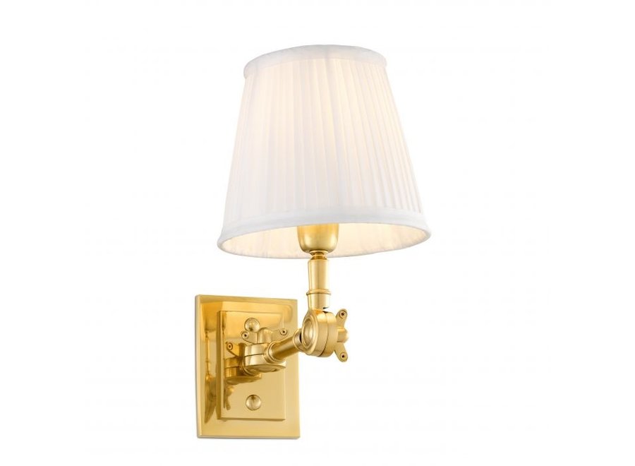 Wall lamp 'Wentworth'  - Single - Gold/White