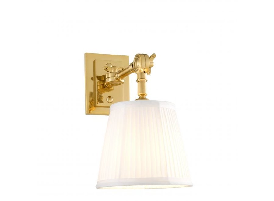 Wall lamp 'Wentworth'  - Single - Gold/White