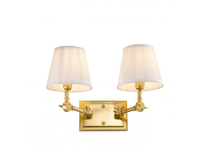 Lampe murale Wentworth  - Double - Gold/White