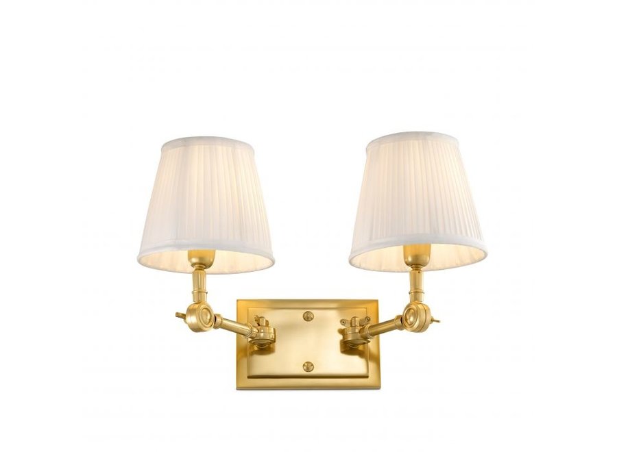 Wall lamp Wentworth  - Double - Gold/White