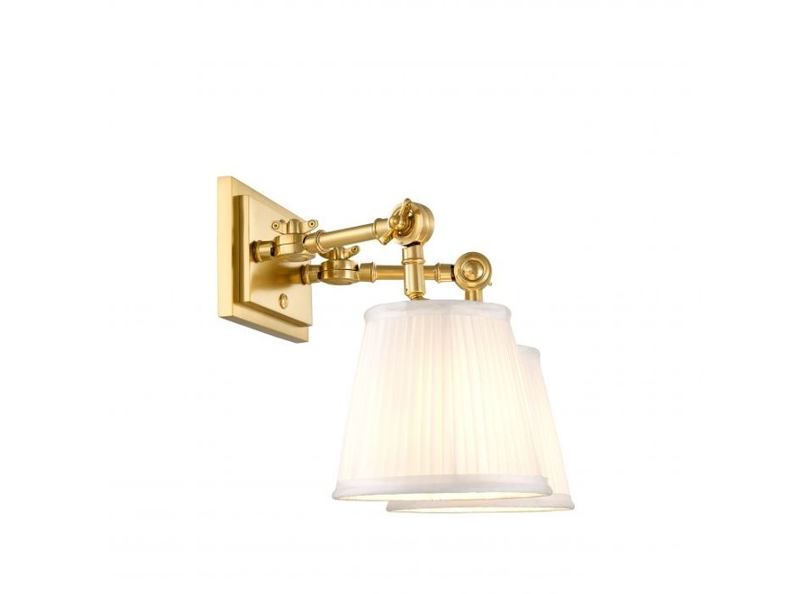 Lampe murale 'Wentworth'  - Double - Gold/White