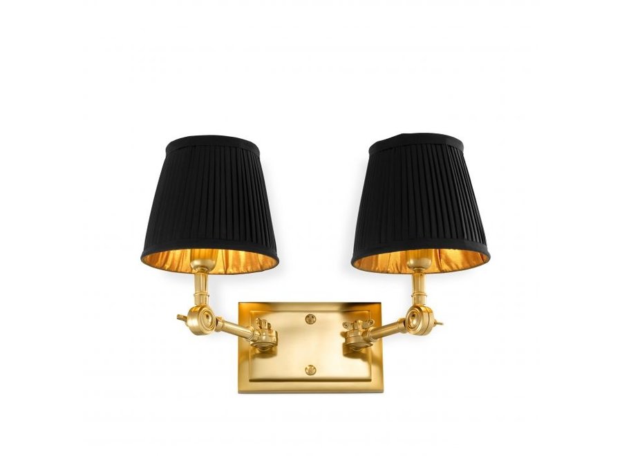 Wandlamp Wentworth  - Double - Gold/Black