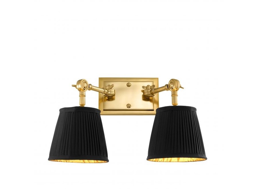 Wall lamp 'Wentworth'  - Double - Gold/Black
