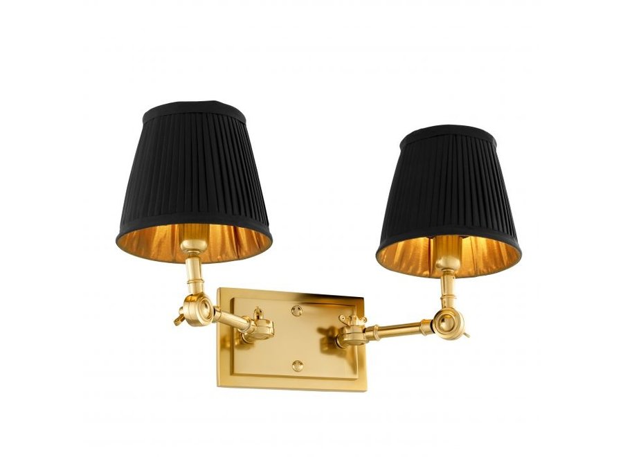 Lampe murale 'Wentworth'  - Double - Gold/Black