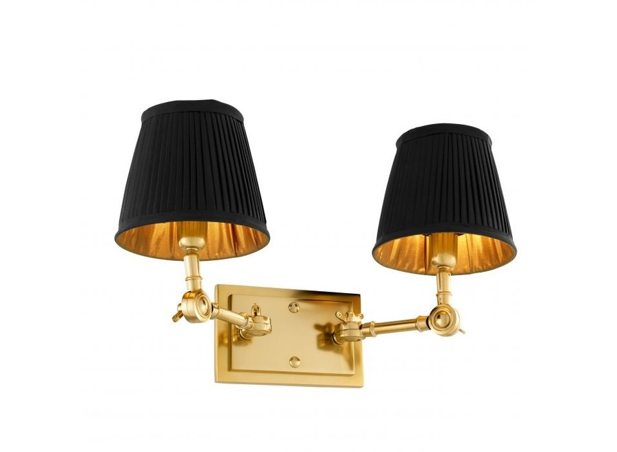 Wandlamp 'Wentworth'  - Double - Gold/Black