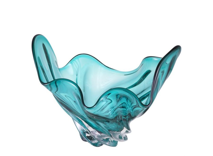 Bol 'Ace', verre turquoise fait main