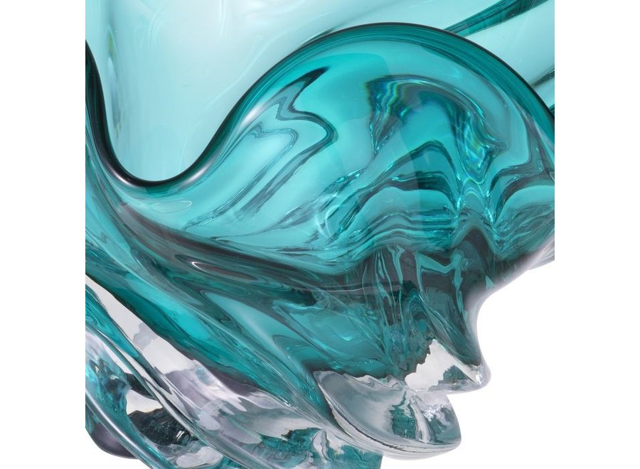 Bol 'Ace', verre turquoise fait main