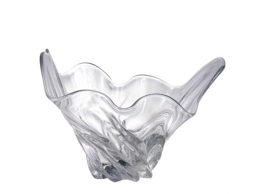 Bowl 'Ace', handmade clear glass