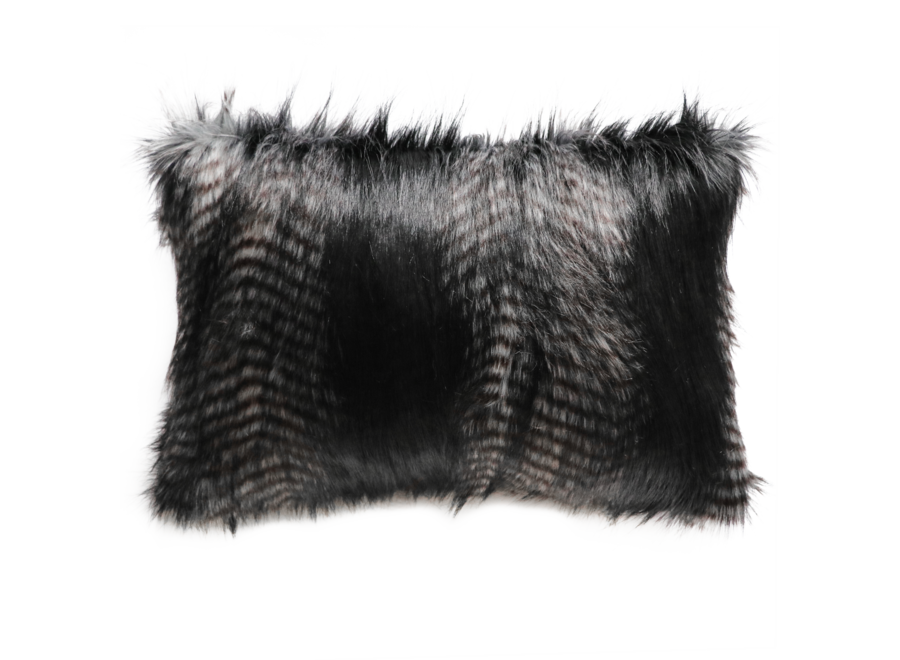 Fur cushion 'Black Coyote'