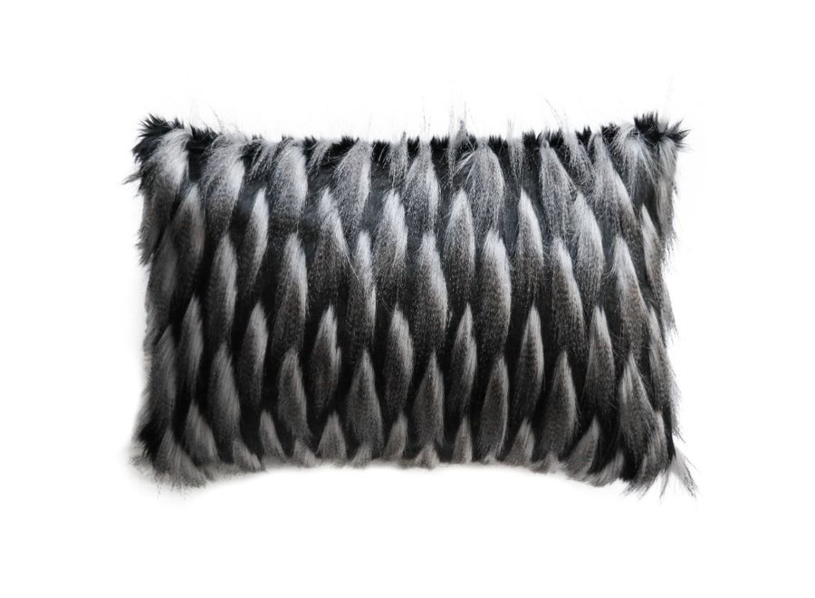 Fur cushion 'Guinea Fowl'