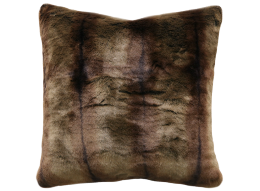 Fur cushion 'Striped Beaver'