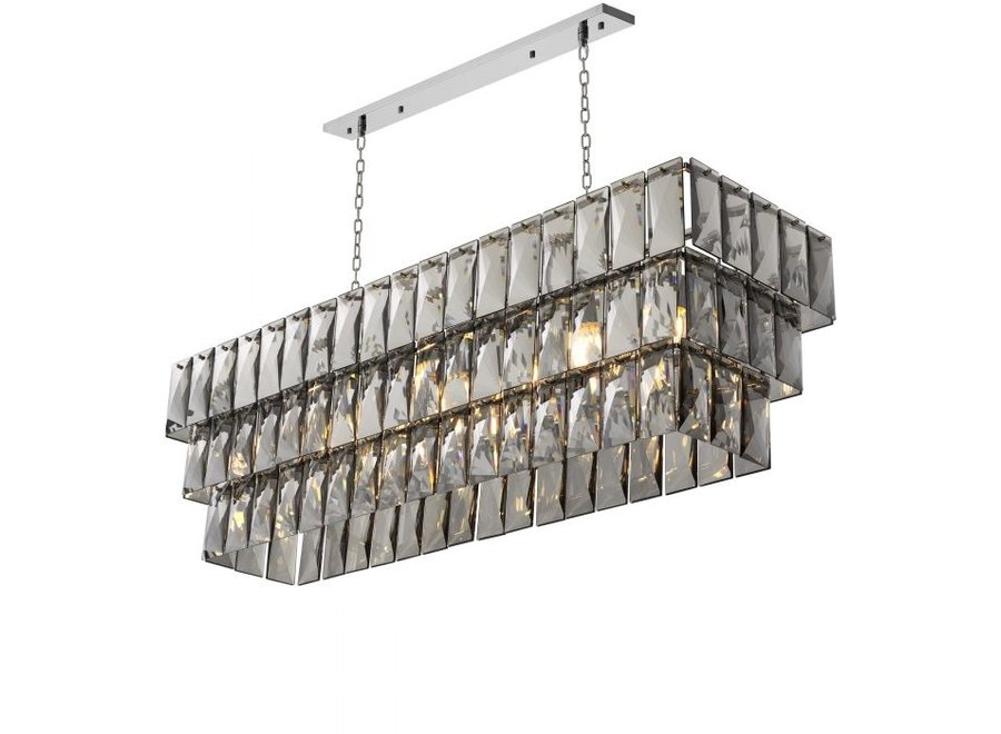 Chandelier 'Amazone' - Rectangular  - Smoke