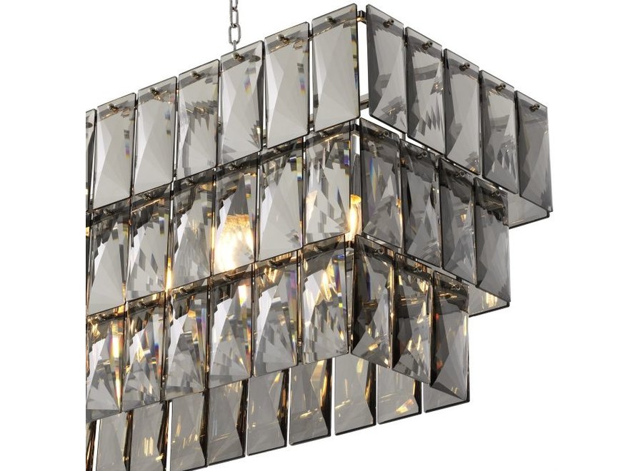 Chandelier 'Amazone' - Rectangular - Smoke