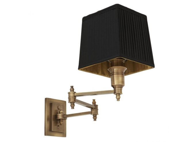 Lampe murale Lexington Swing- Black / Brass