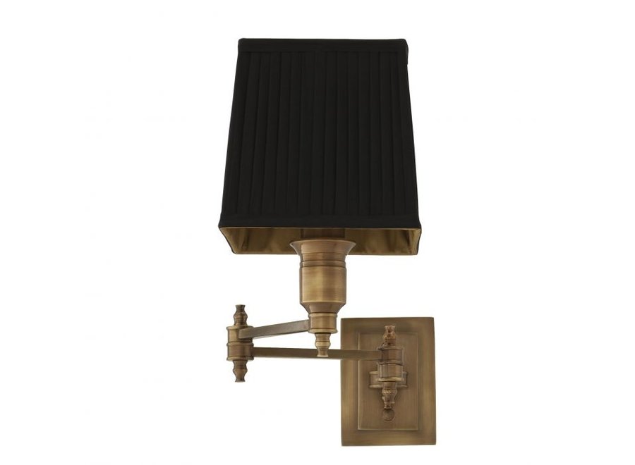 Wall lamp 'Lexington' Swing- Black / Brass