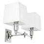 Wall lamp 'Lexington' - Double- Nickel/White
