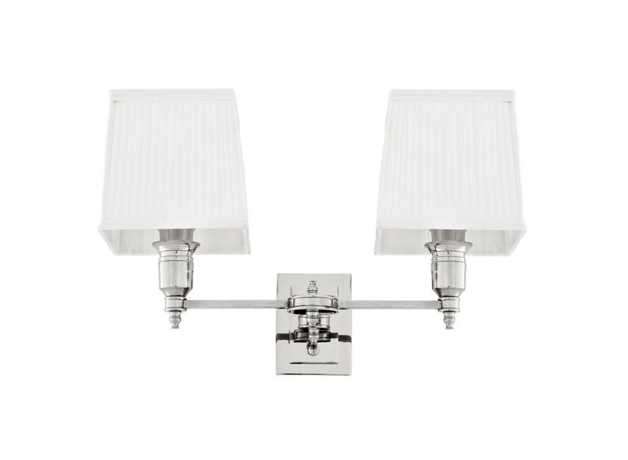 Lampe murale 'Lexington' - Double- Nickel/White