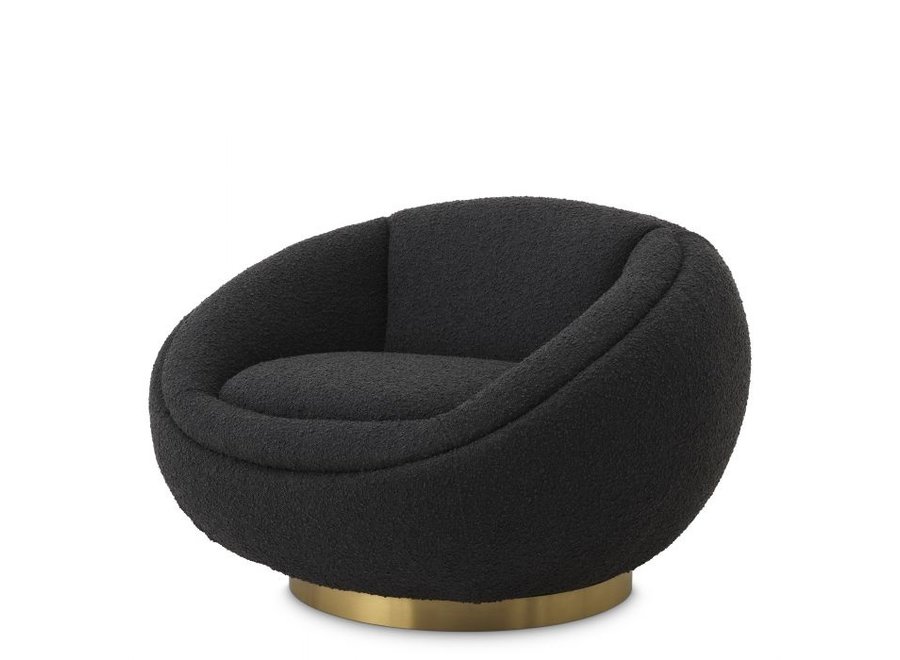 Chaise pivotante Bollinger- Bouclé black