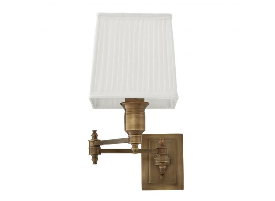 Lampe murale 'Lexington' Swing - White / Brass