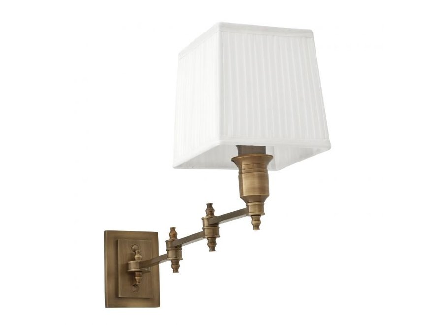 Wandlampe 'Lexington' Swing - White/ Brass