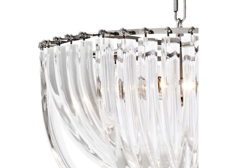 Hanglamp 'Murano' - L - Nickel