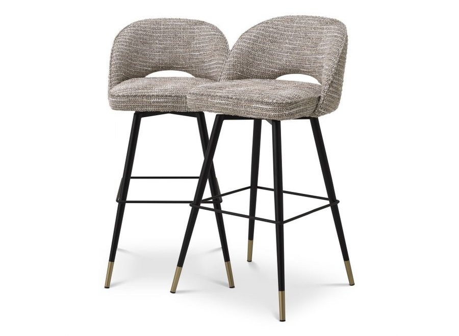 Bar stool Cliff set of 2 - Mademoiselle beige