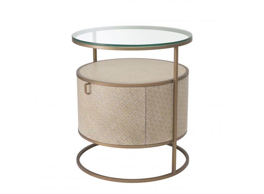 Bed Side Table 'Napa Valley' - Brass