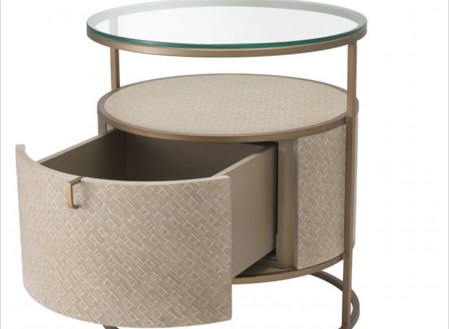 Bed Side Table 'Napa Valley' - Brass