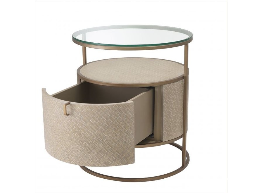 Bed Side Table 'Napa Valley' - Brass