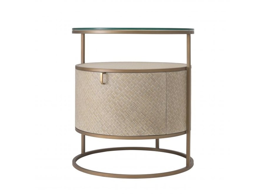 Bed Side Table 'Napa Valley' - Brass